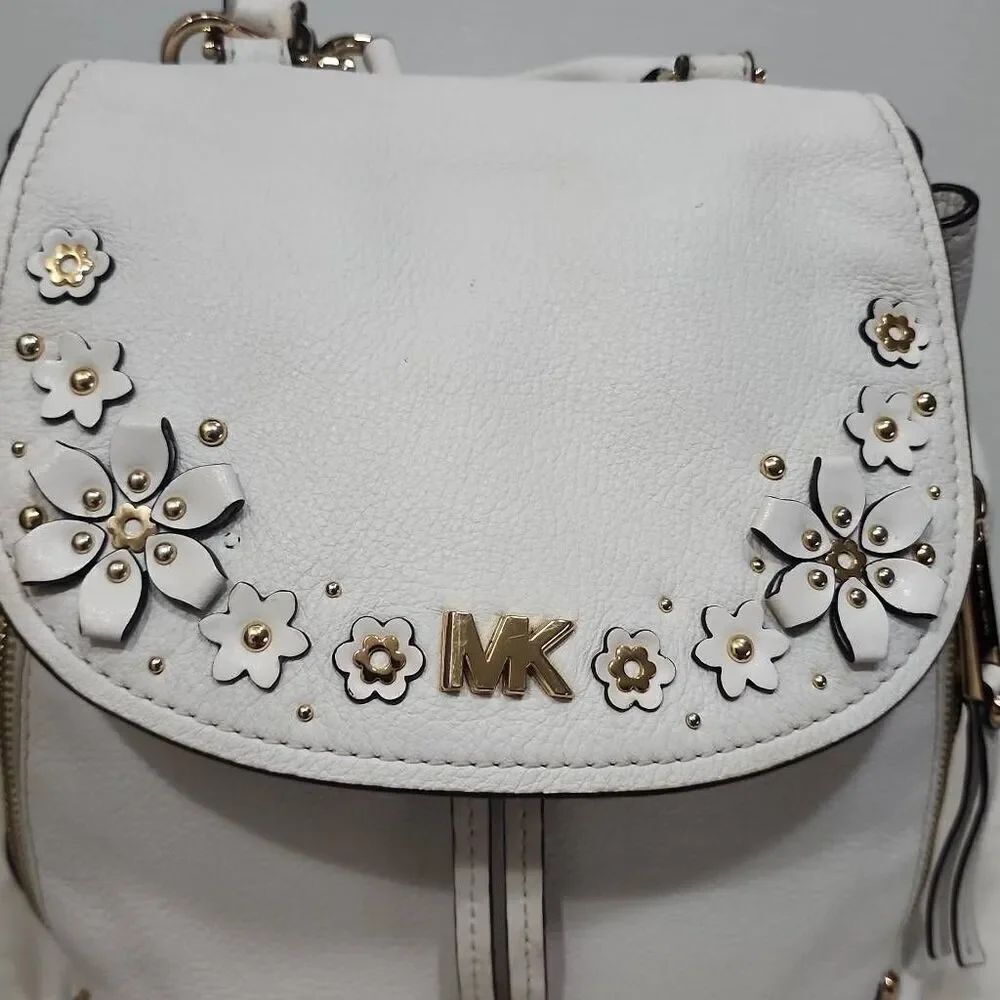 Michael Kors Evie Small Flower Garden Convertible Backpack - Picture 2 of 16